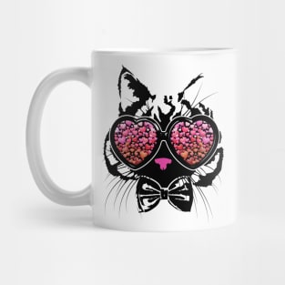 Love Cat Hearts Valentine's Day Shirt For Matching Couple Mug